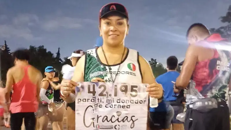 Este maratón fue especial para ella.